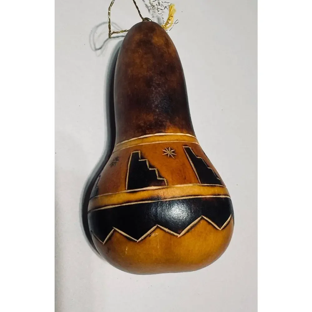 Handcrafted Nativity Gourd Christmas Ornament Peruvian Hand Painted